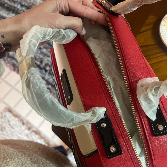 NWT UNICORN Kate Spade All Typed Up Clyde red leather typewriter bag circa 2010 - Picture 8 of 14